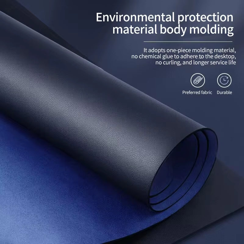 70X35Cm Large Size Office Home Desk Protector Mat Royal Blue Mouse Pad PU Leather Suede Waterproof Keyboard Pad Gaming Mousepad