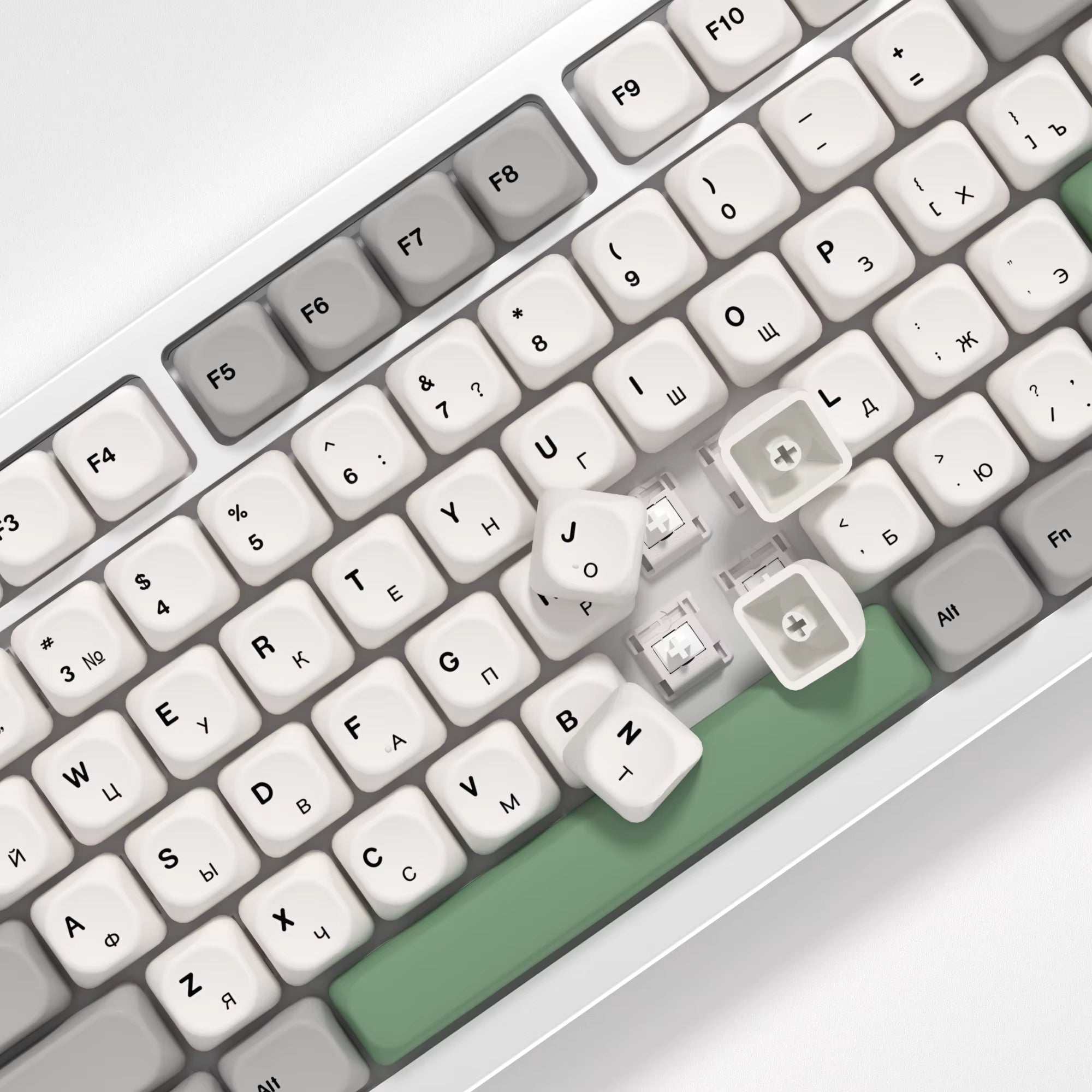 Retro Russian Keycaps GMK 9009 PBT Keycap KOA Profile ISO MAC 7U 138 Keys for DIY Gaming Mechanical Keyboard Key Caps Set