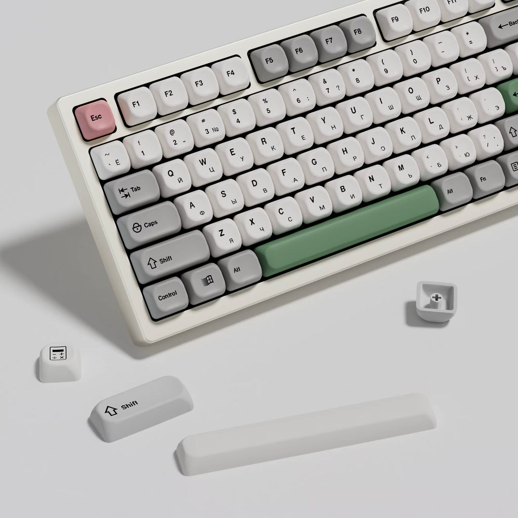 Retro Russian Keycaps GMK 9009 PBT Keycap KOA Profile ISO MAC 7U 138 Keys for DIY Gaming Mechanical Keyboard Key Caps Set