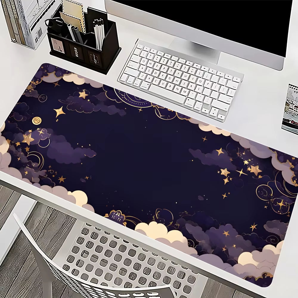 Starry Sky Moon Mousepad Mause Pad Mouses Rug Office Accessories Desk Mat Mousepad Keyboard Gaming Pc Mats Xxl Large Carpet