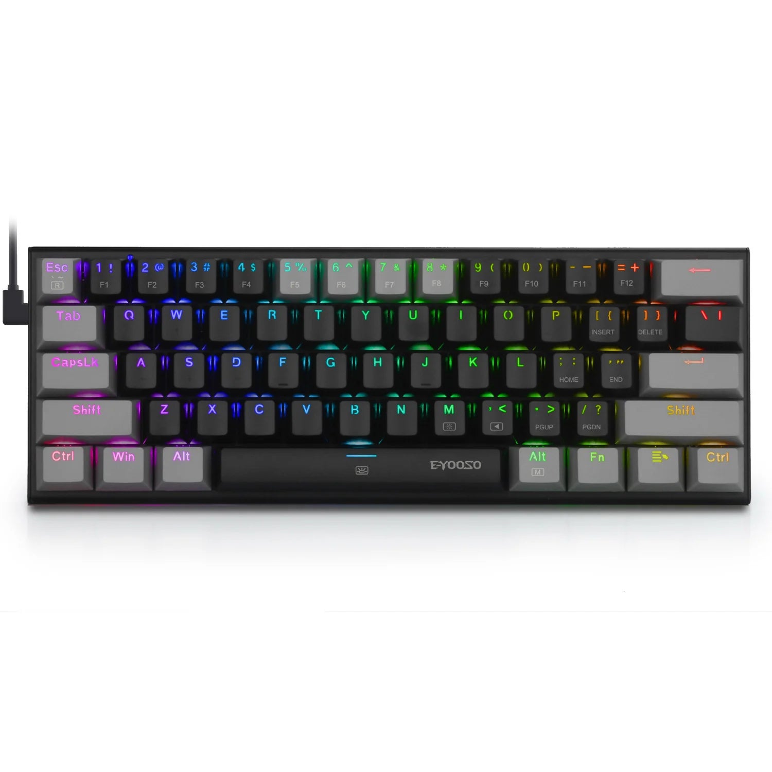 Dual-Tone Mechanical Keyboard Caps for Gaming PC with RGB Backlight