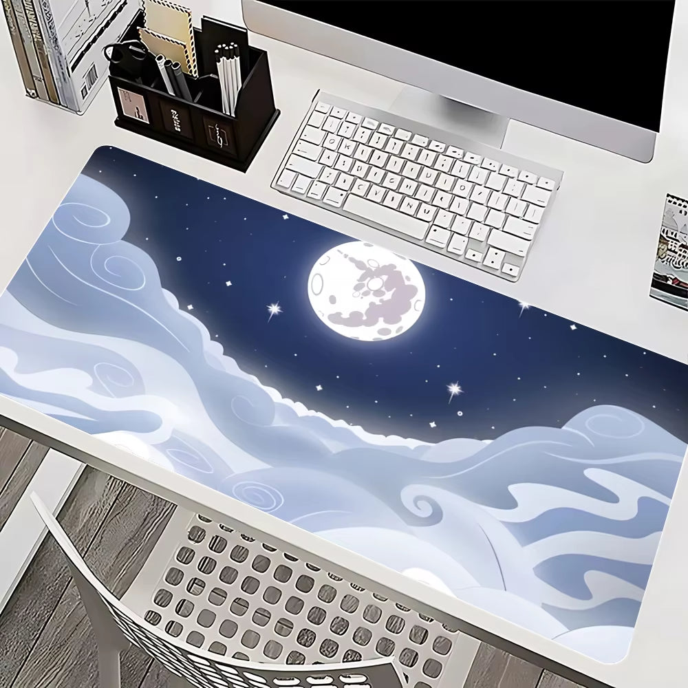 Starry Sky Moon Mousepad Mause Pad Mouses Rug Office Accessories Desk Mat Mousepad Keyboard Gaming Pc Mats Xxl Large Carpet