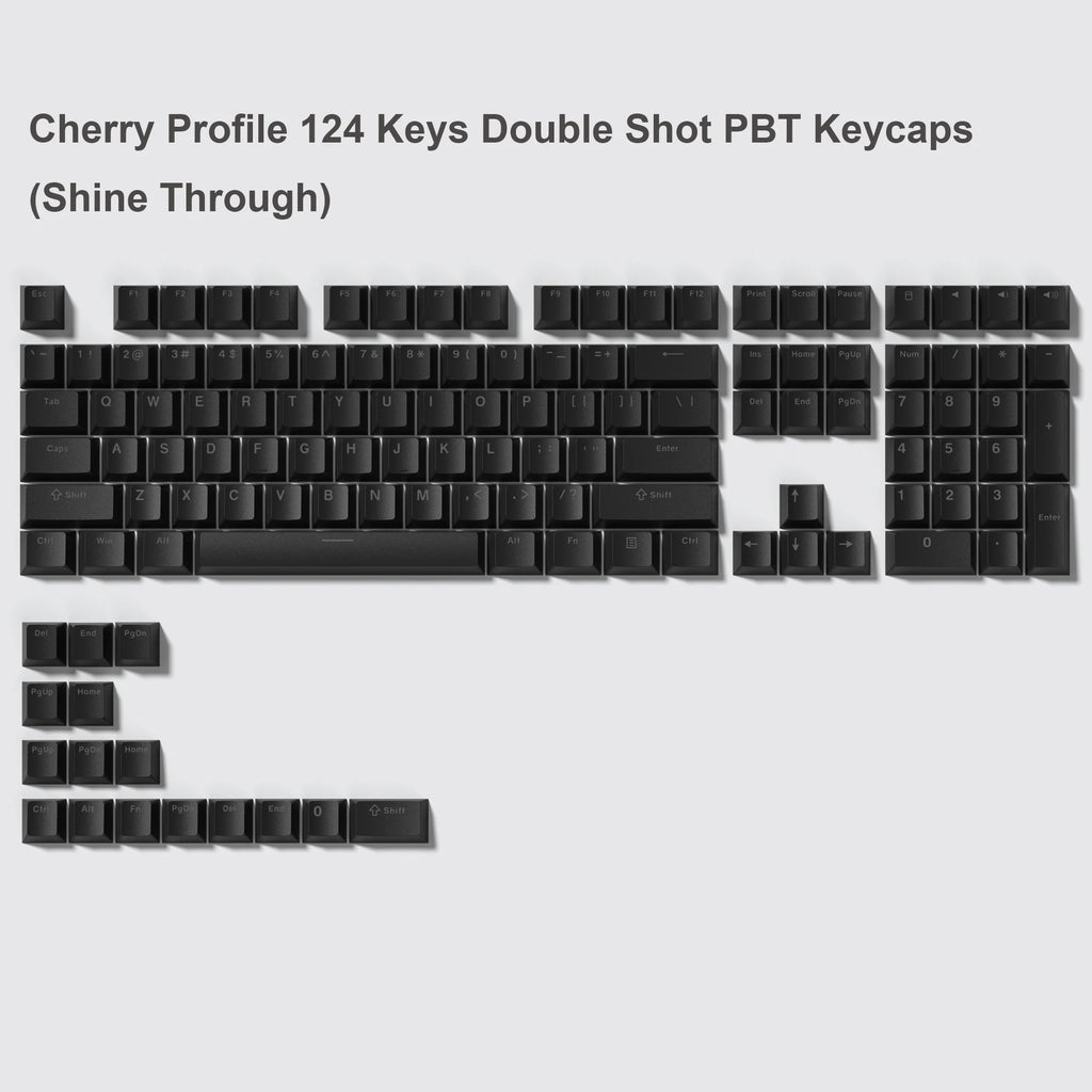 168 Keys Double Shot PBT Keycap Custom WOB Keycap Cherry Profile Keyboard Keycaps for Cherry Gateron MX Switches Gaming Keyboard