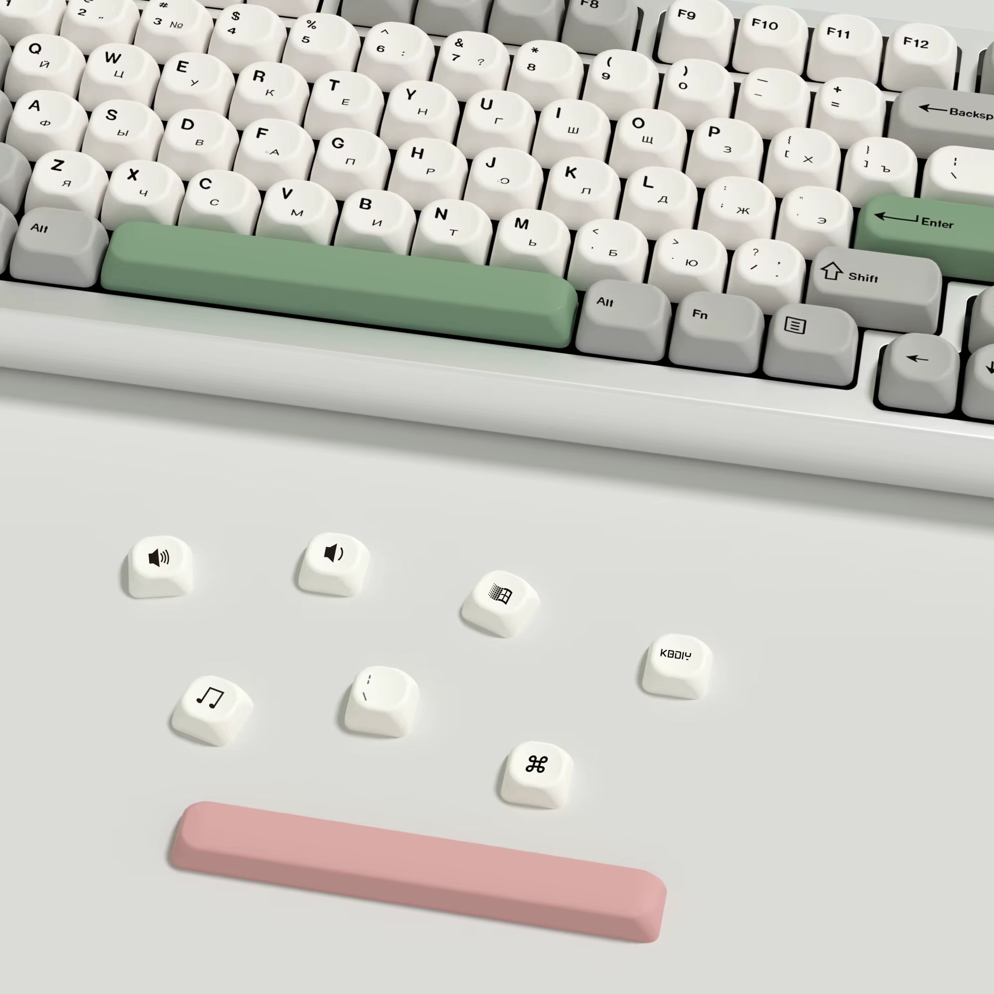 Retro Russian Keycaps GMK 9009 PBT Keycap KOA Profile ISO MAC 7U 138 Keys for DIY Gaming Mechanical Keyboard Key Caps Set