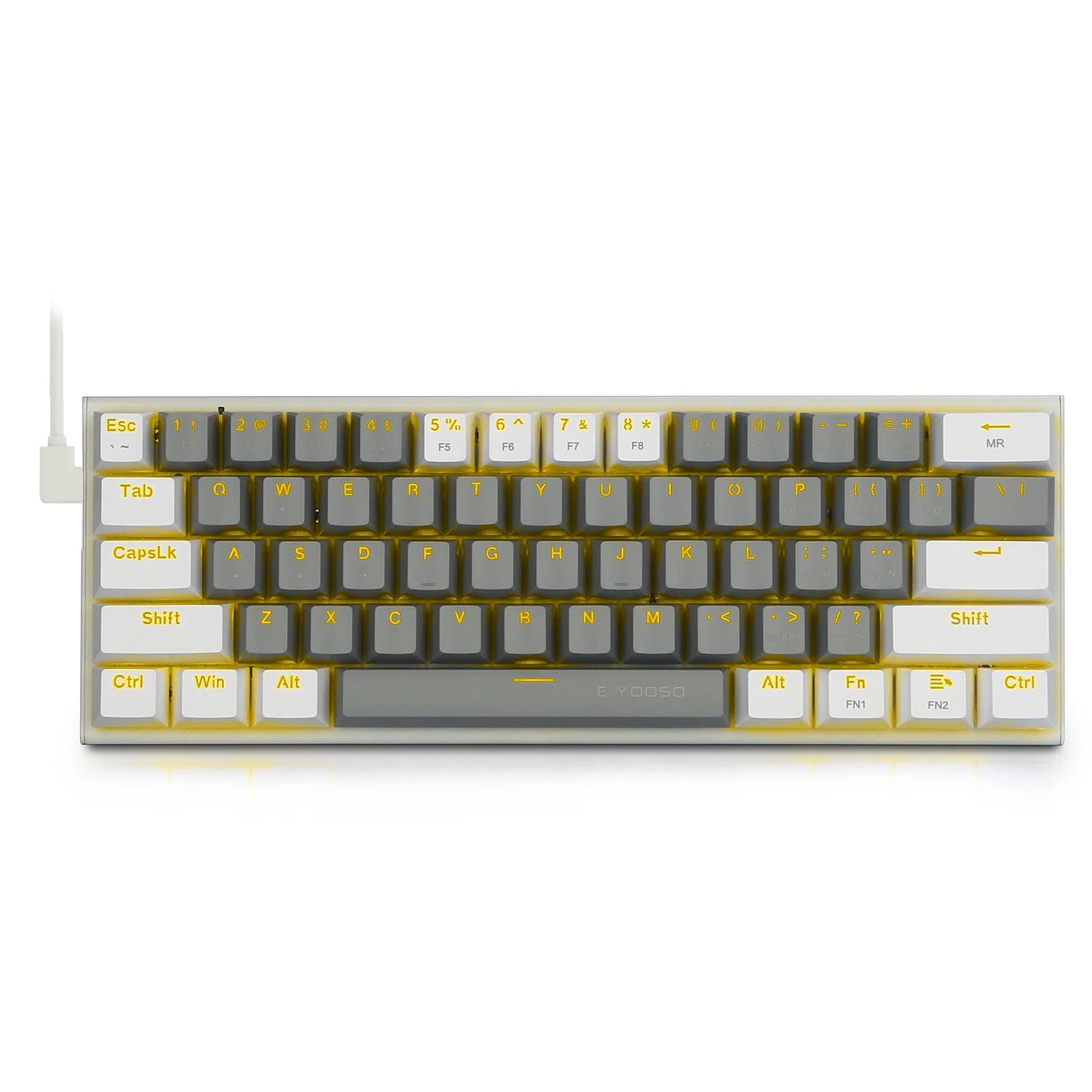 Dual-Tone Mechanical Keyboard Caps for Gaming PC with RGB Backlight