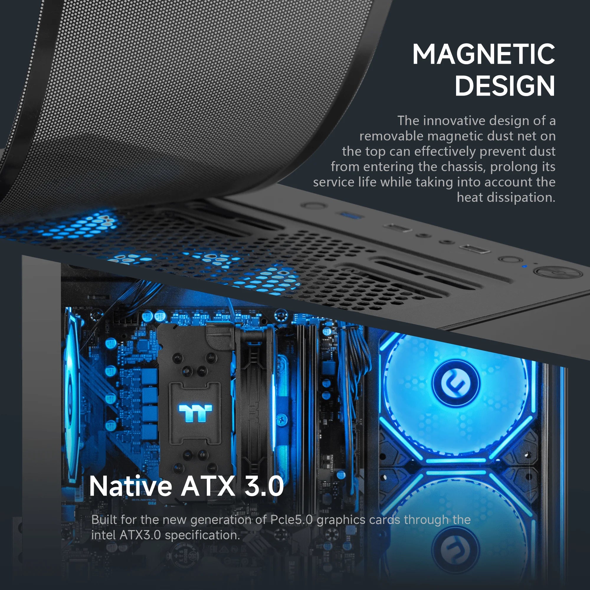 Lumishore Gaming PC AMD Ryzen 5 5600GT 16GB RAM 1TB SSD Wifi PC Gaming Black