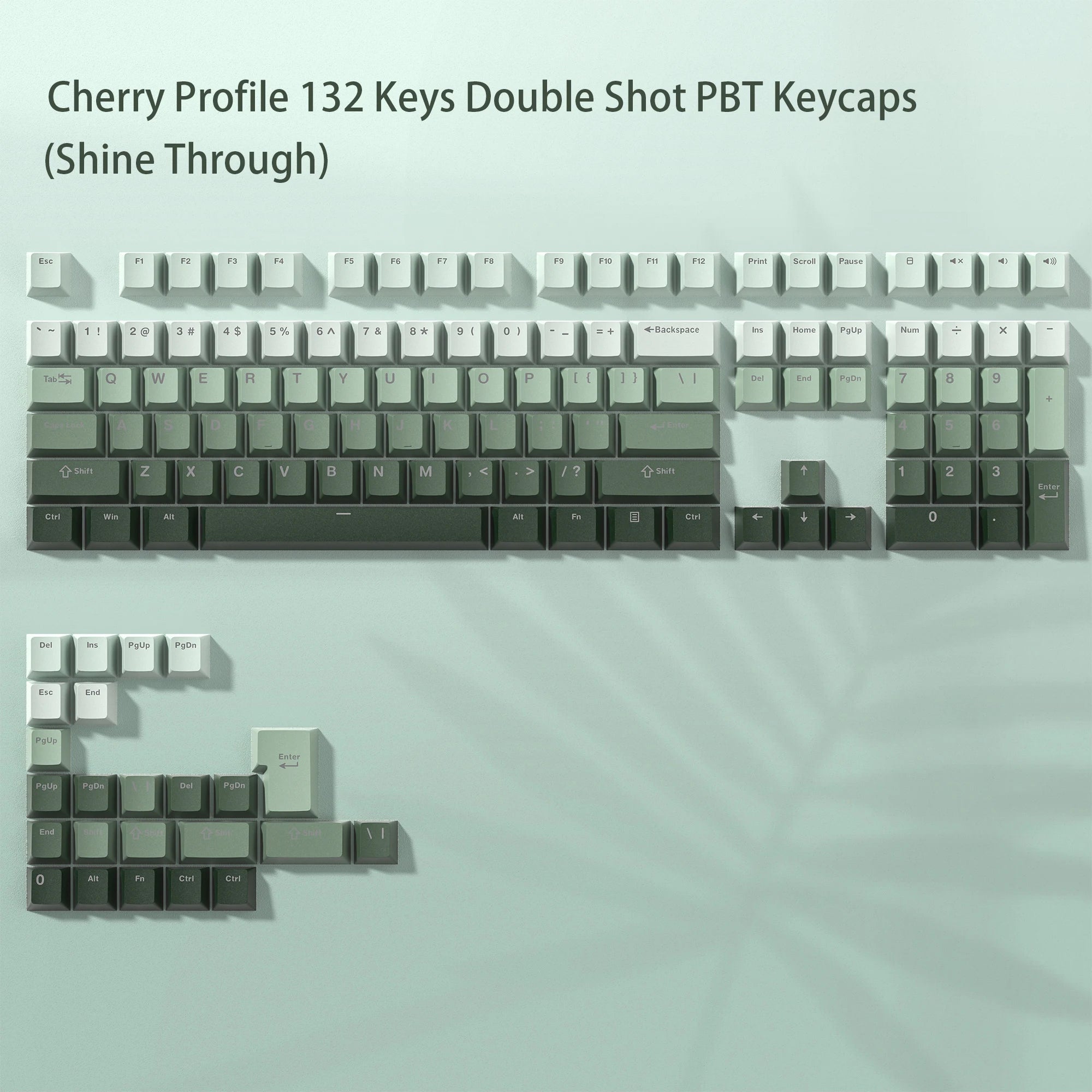 168 Keys Double Shot PBT Keycap Custom WOB Keycap Cherry Profile Keyboard Keycaps for Cherry Gateron MX Switches Gaming Keyboard