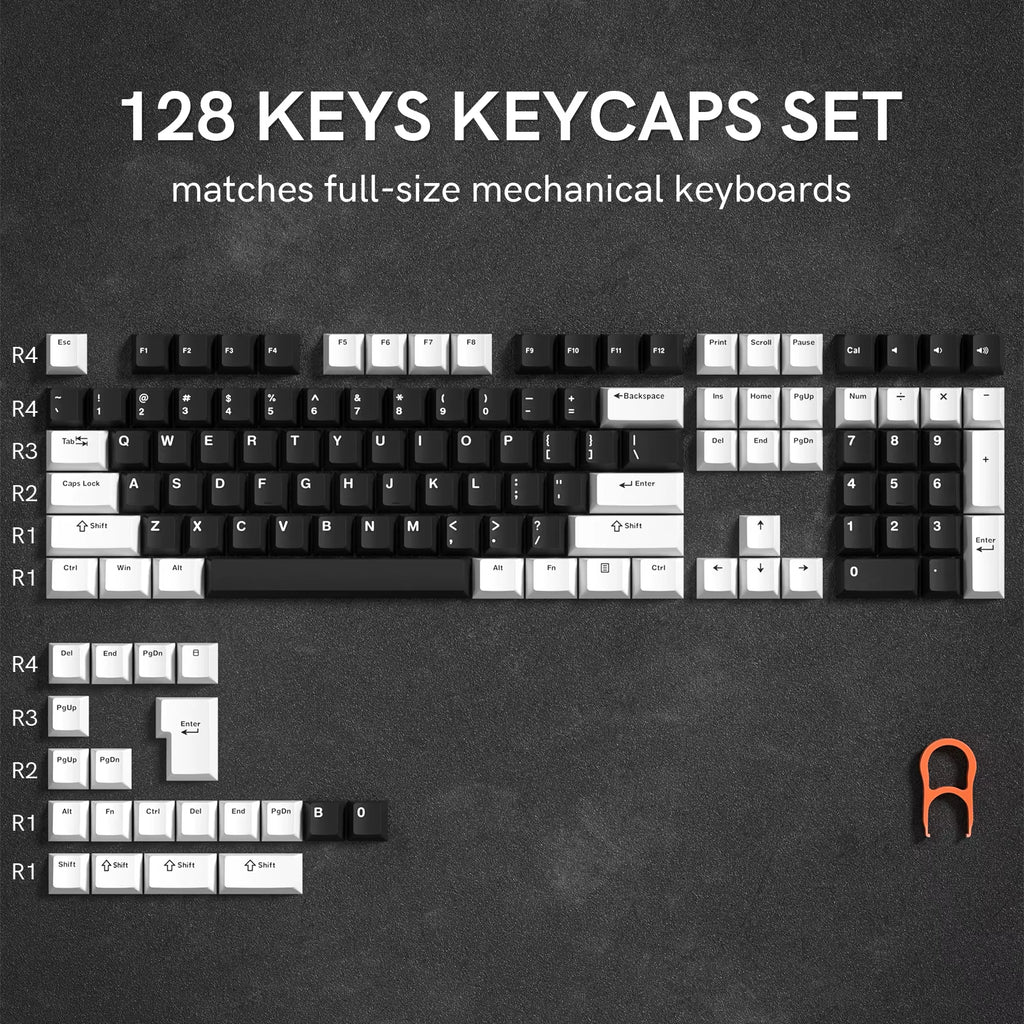 130 Keys Retro Black Purple PBT Keycap Double Shot Cherry Profile Key Caps for Cherry MX Switches Mechanical Gamer Keyboard