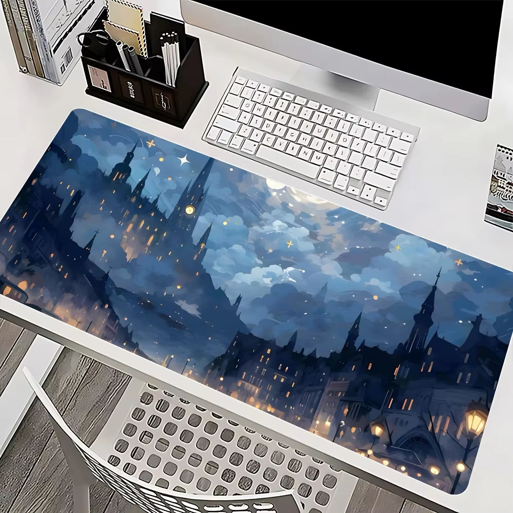 Starry Sky Moon Mousepad Mause Pad Mouses Rug Office Accessories Desk Mat Mousepad Keyboard Gaming Pc Mats Xxl Large Carpet