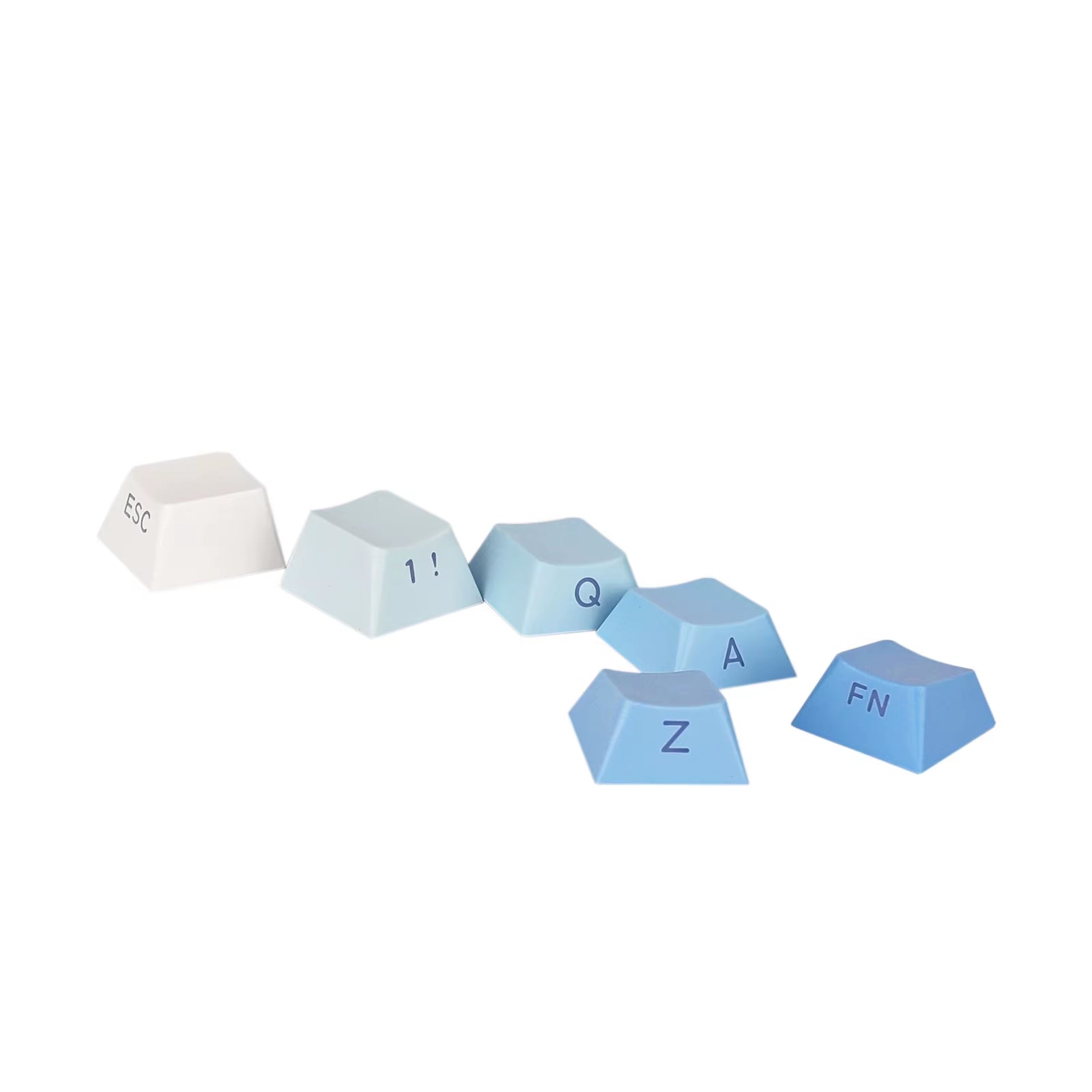 Sky Blue 133-Key Double-Shot Side-Printed PBT Cherry Profile Keycap Set for ANSI Mechanical Keyboard Mx-Clone Switches