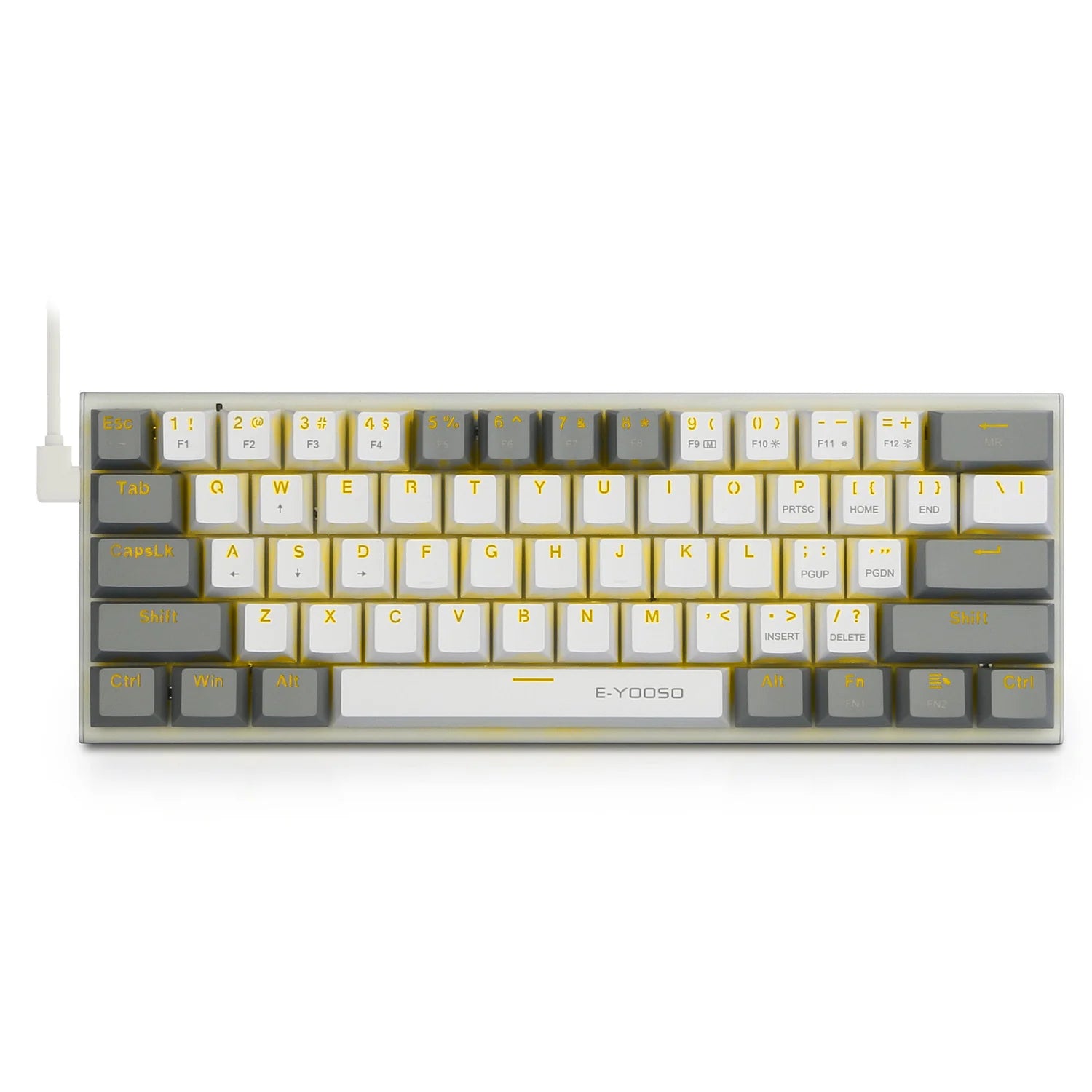 Dual-Tone Mechanical Keyboard Caps for Gaming PC with RGB Backlight