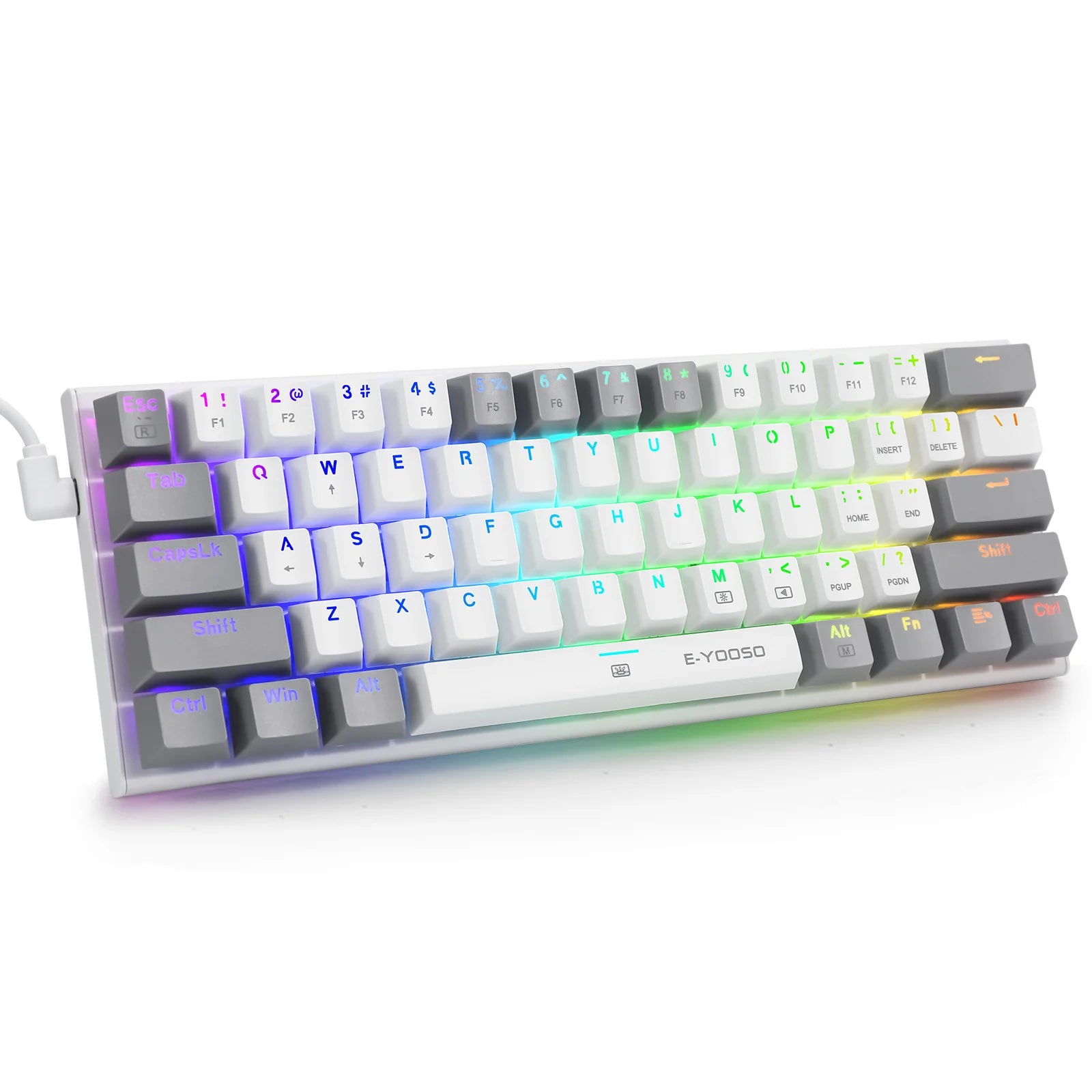 Dual-Tone Mechanical Keyboard Caps for Gaming PC with RGB Backlight