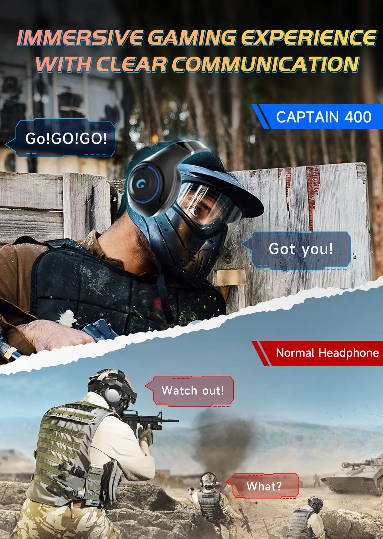 Wireless Gaming Headsets for PS5 PC Switch PC with Bluetooth 5.2, 2.4 Ghz USB Gaming Headphones with Detachable Microphone，Black&Red