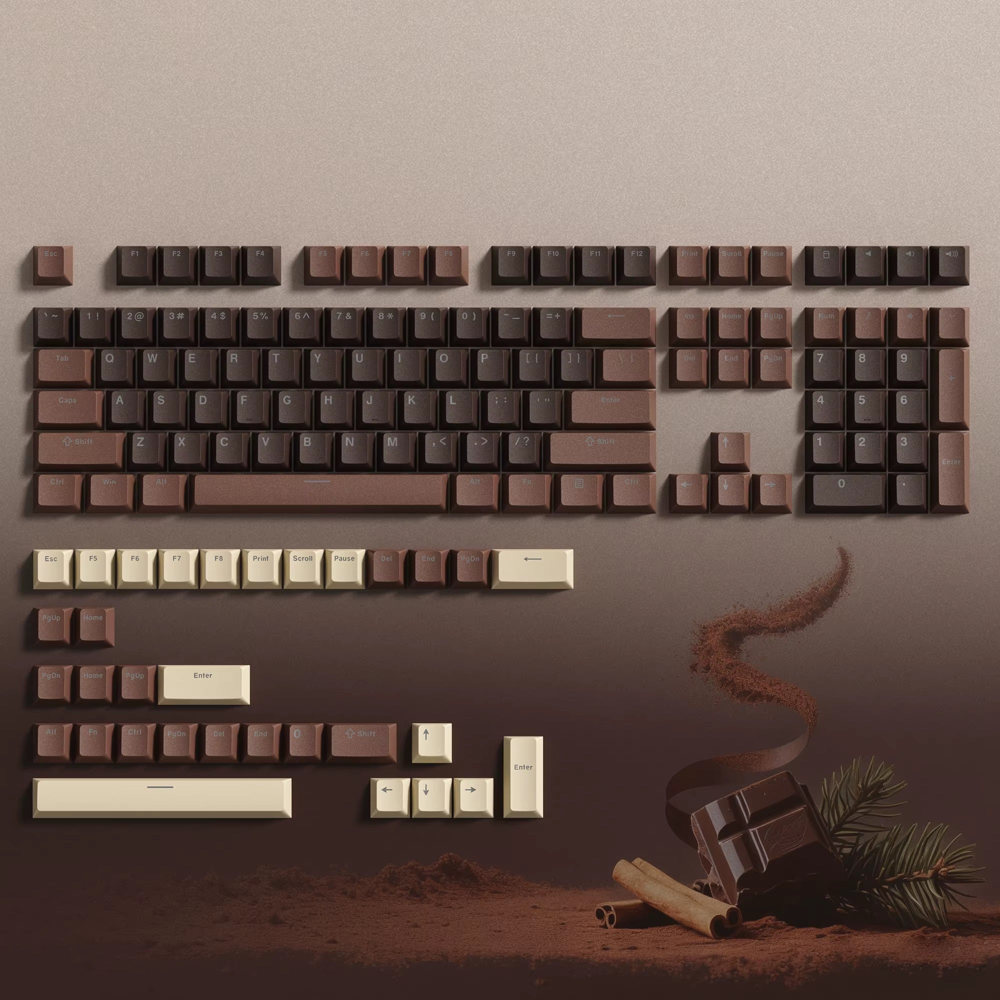 130 Keys Retro Black Purple PBT Keycap Double Shot Cherry Profile Key Caps for Cherry MX Switches Mechanical Gamer Keyboard